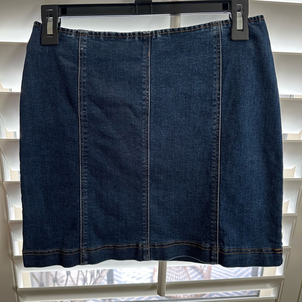 She + Sky Dark Blue Pencil Skirt